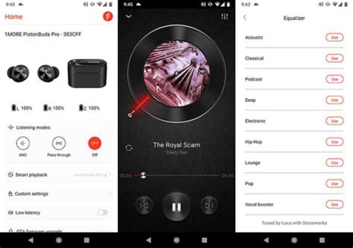 1more pistonbuds pro app playback settings