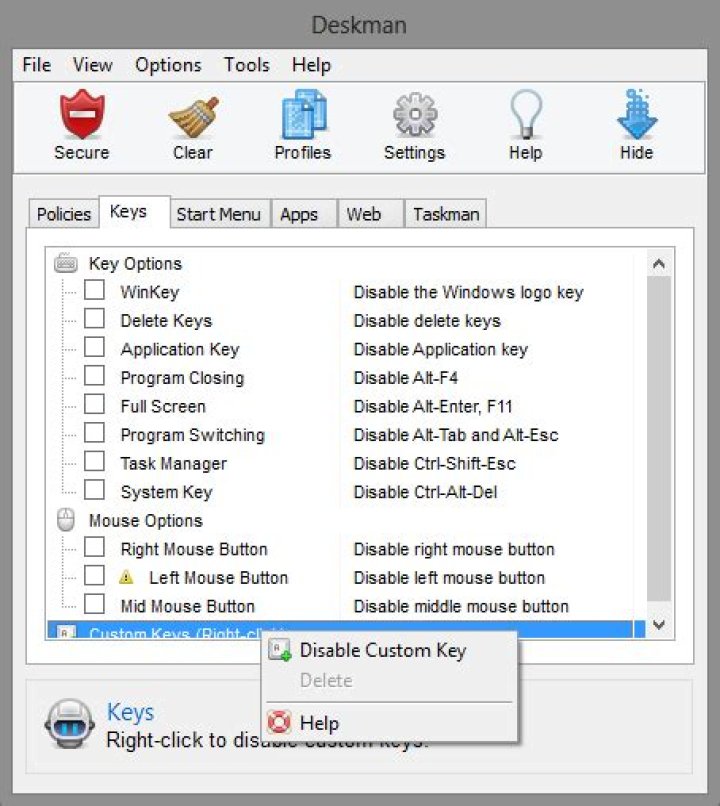 3 Keys Tab - Deskman