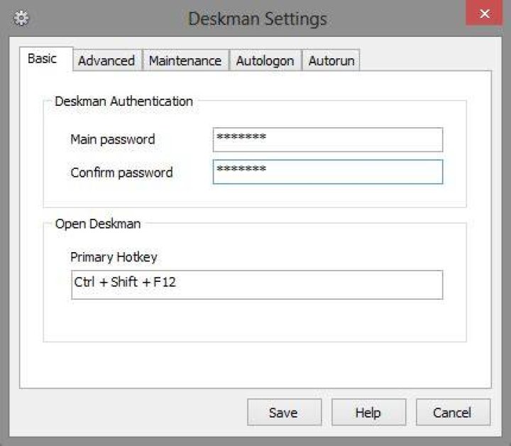 8 Basic Tab - Deskman Settings