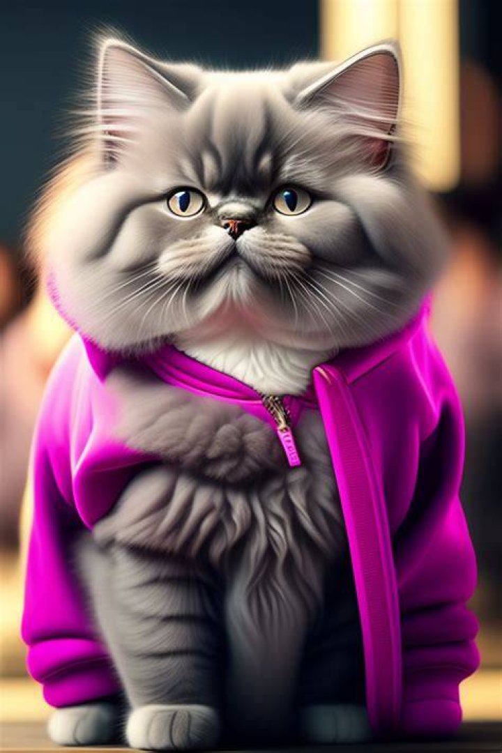 A grey Persian cat, rendered in CG with a sour expression on its face and its fur wet, lies sullenly in someone&rsquo;s arms in Lyle, Lyle, Crocodile