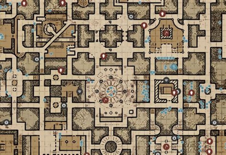A map marking a crypt found below the main door entrance to The Lost Cemetery, where you can find the Old Compass Shiny Thing