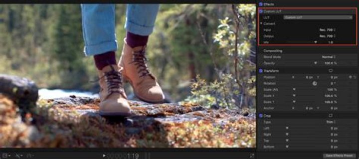 Adding a custom LUT in DaVinci.