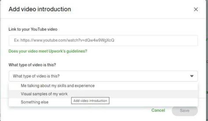 Adding Video Introduction on Upwork