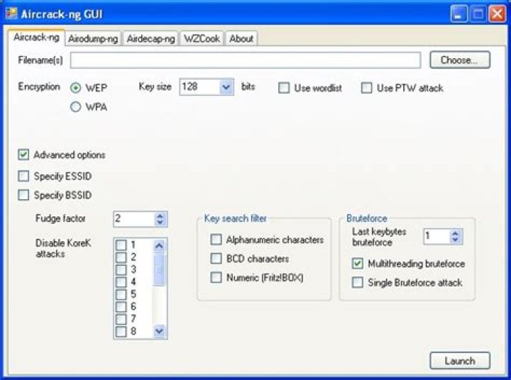 Aircrack-ng interface