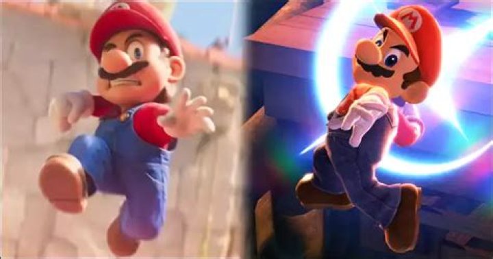 Alex attacks Mario in Smash Ultimate