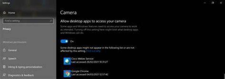 Allowing Camera Access on Windows