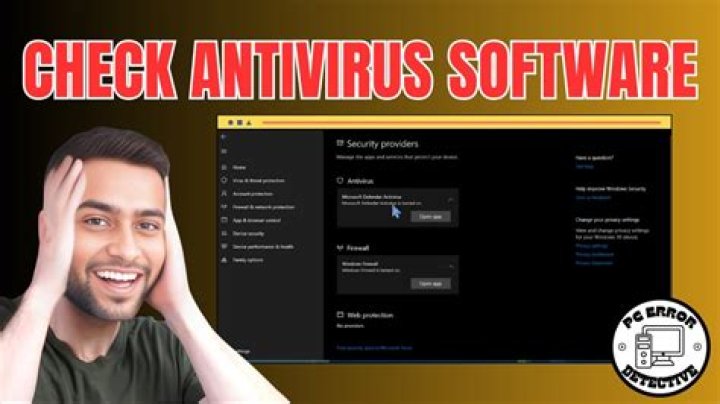 An antivirus checking a laptop