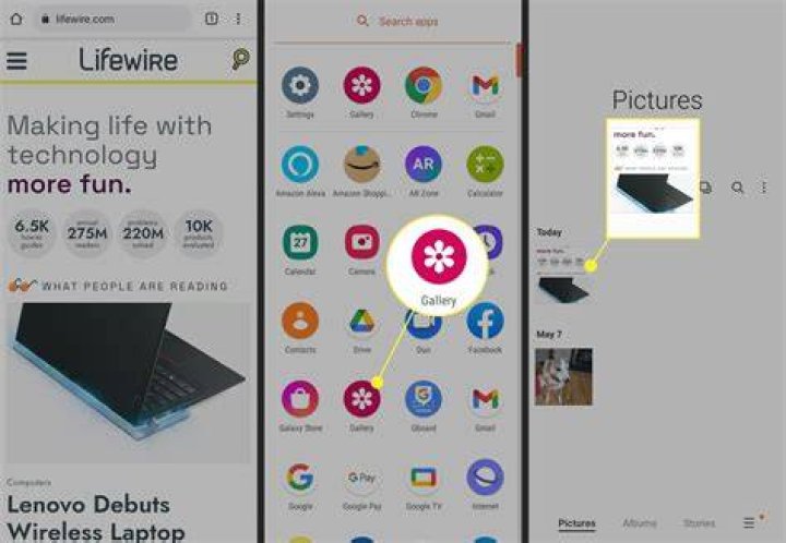 android apps menu - screenshot