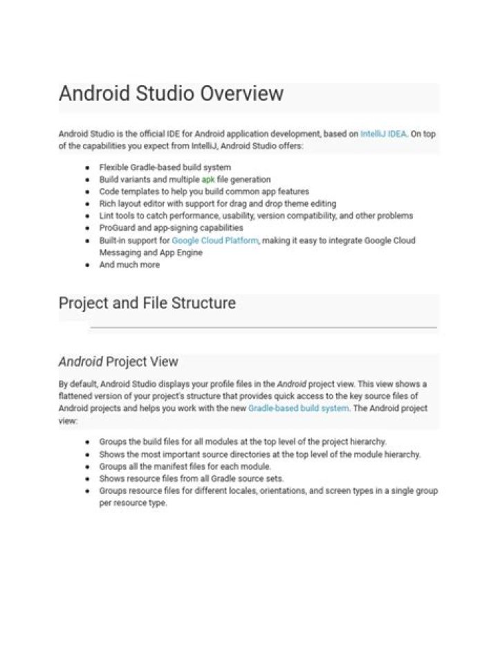 Android Studio Overview