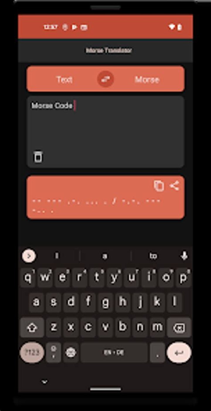 Android Typing Morse Code