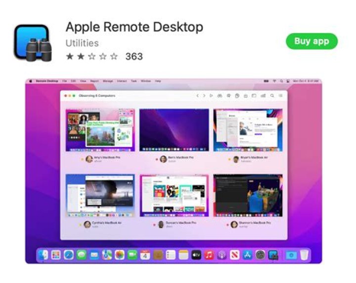 Apple Remote Desktops' Report window