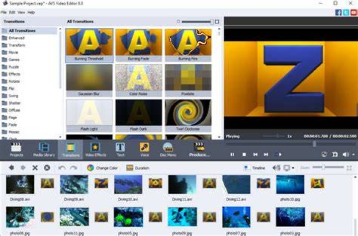 AVS Video Editor edit screen