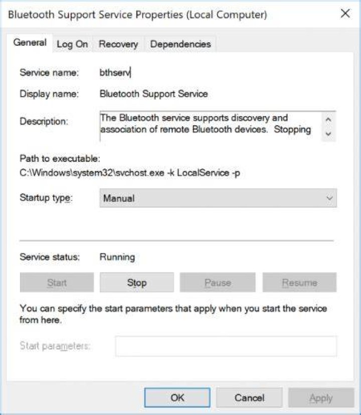 checking bluetooth service status