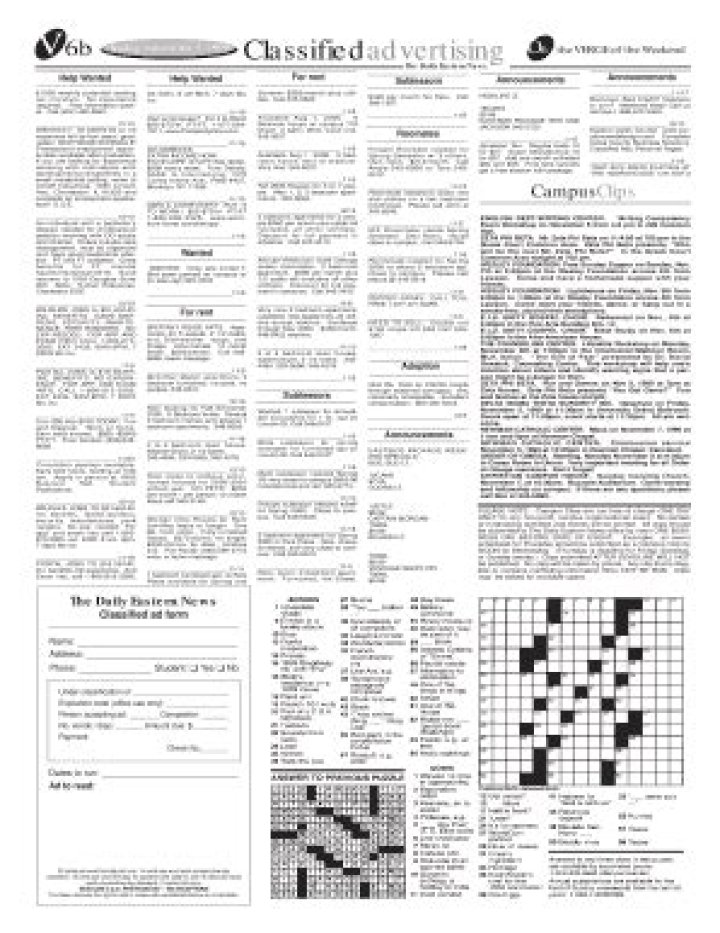 	Classified Ad Form	