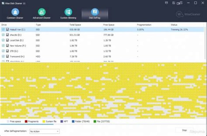 cleaner app disk space overview