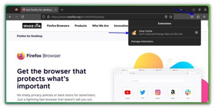 Clearing cache on Firefox mobile