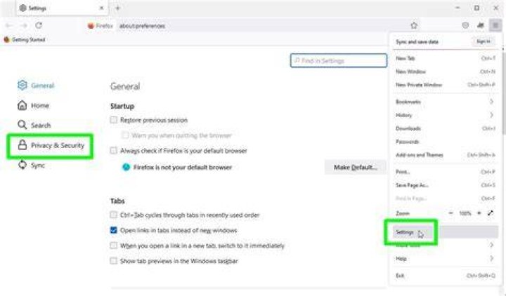 Clearing Firefox cache