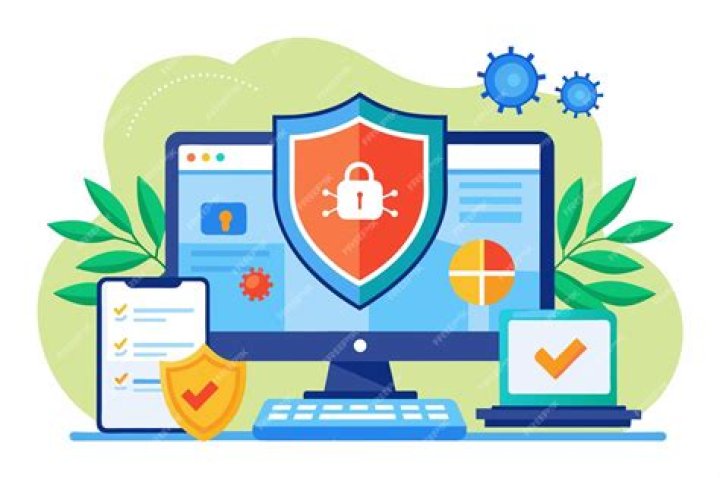 Computer antivirus illustration