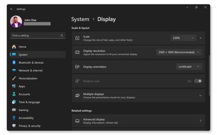 Configuring settings on a Windows Device