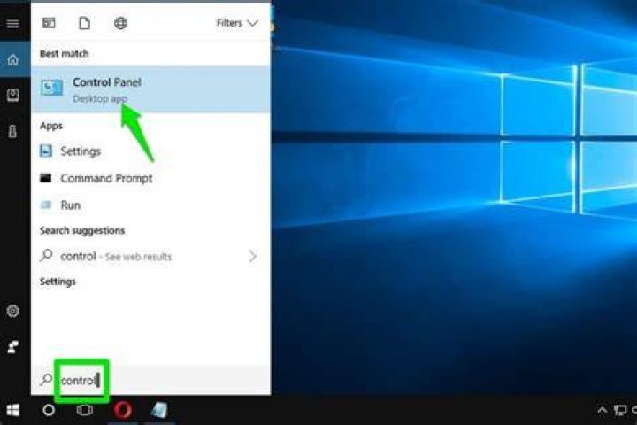 Control Panel highlighted in File Explorer