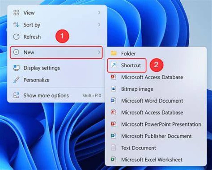 Creating shortcut