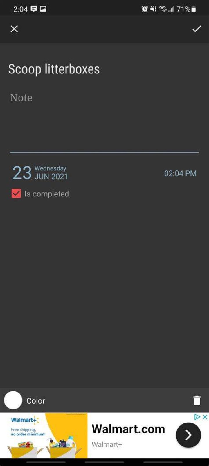 darkdiary adding a daily task