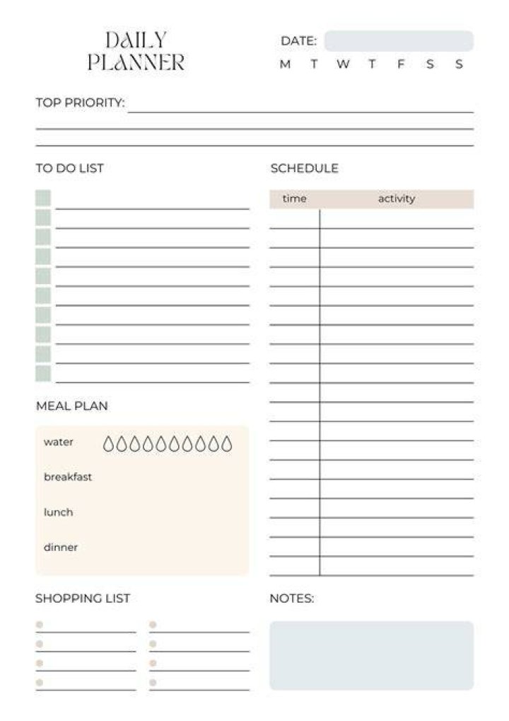 day planner