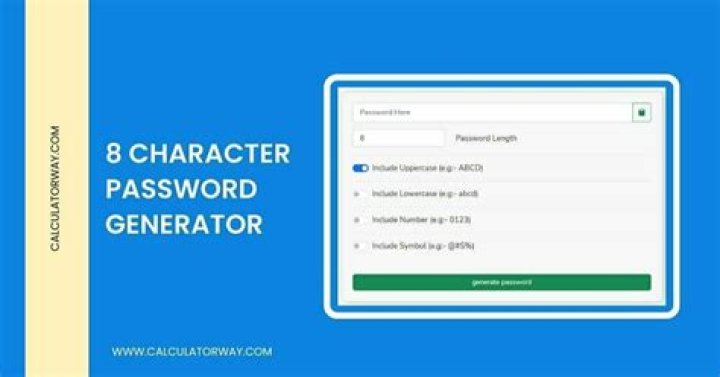 Define characters for password generator