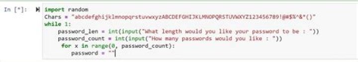 Define password count variable in loop