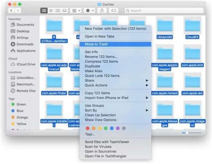 delete caches mac