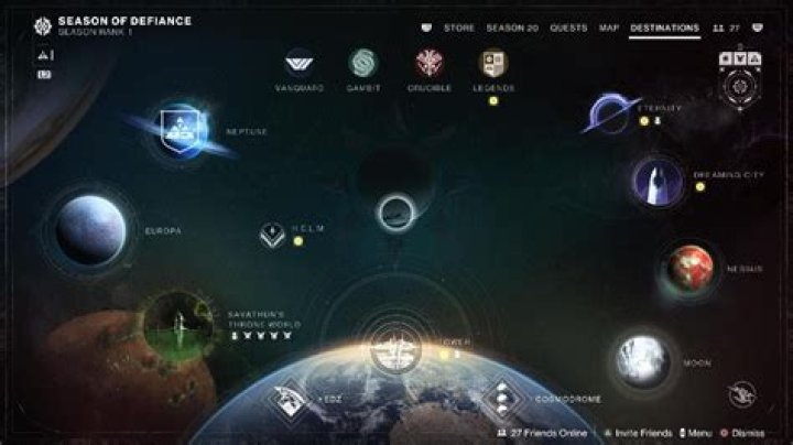 Destiny 2 - director with Leviathan raid selected