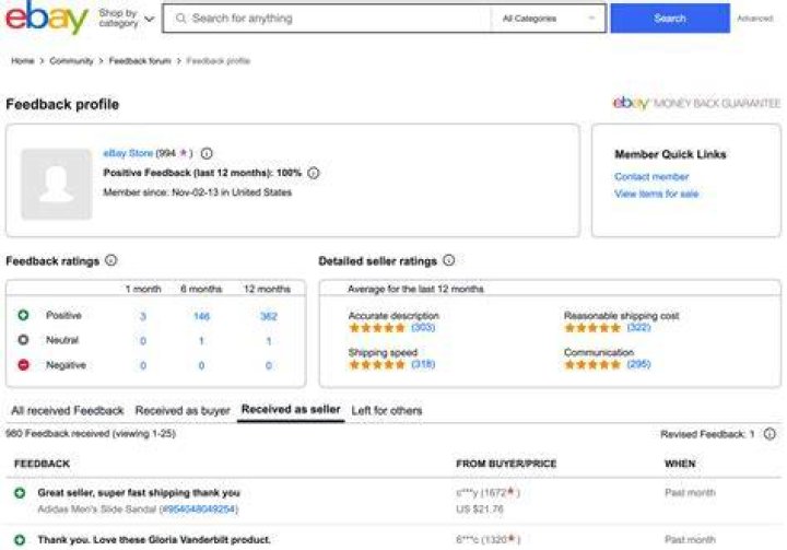 ebay seller feedback