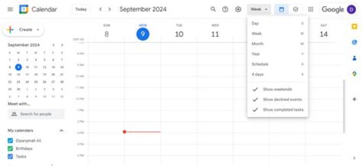 Enable Google Calendar switch for sync