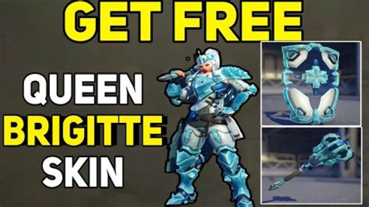 Epic Ice Queen Brigitte skin with her weapon and shield (Image via Blizzard Entertainment)