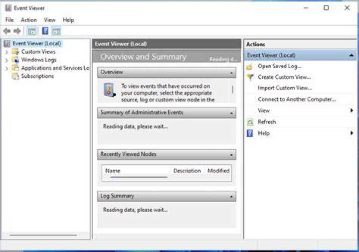 Event Viewer on Windows