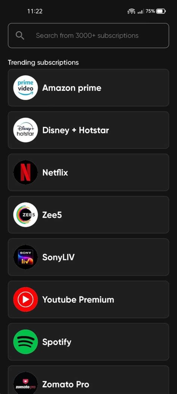 Fleek App Subscriptions List