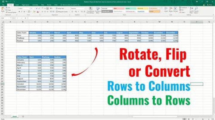 Flipping Excel Table Columns