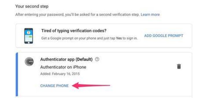 Google Authenticator change phone