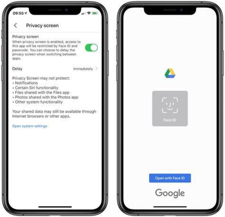 Google Drive Privacy Screen
