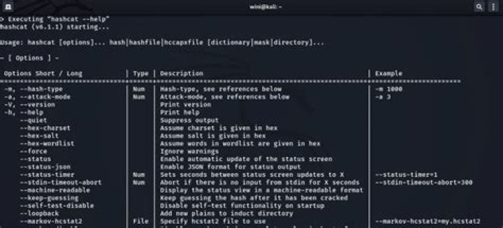 Hashcat interface