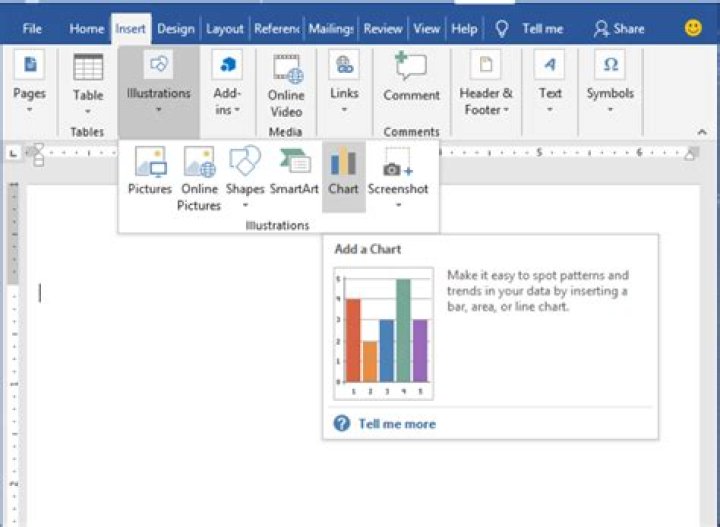 Insert chart in Word