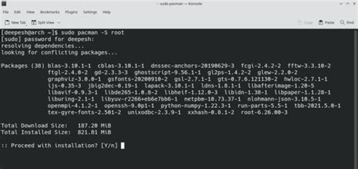 installing packages using pacman