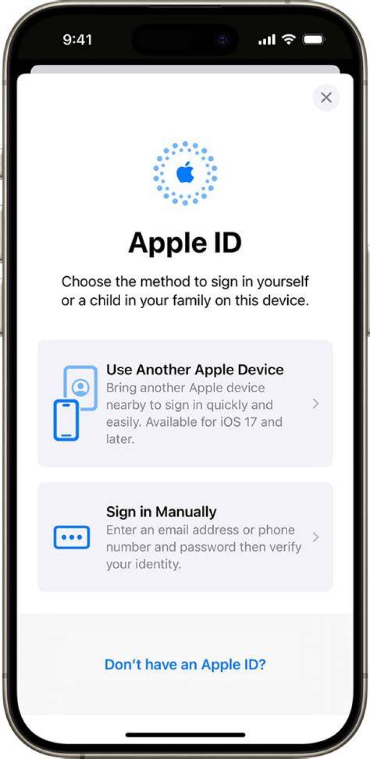 iPhone apple ID