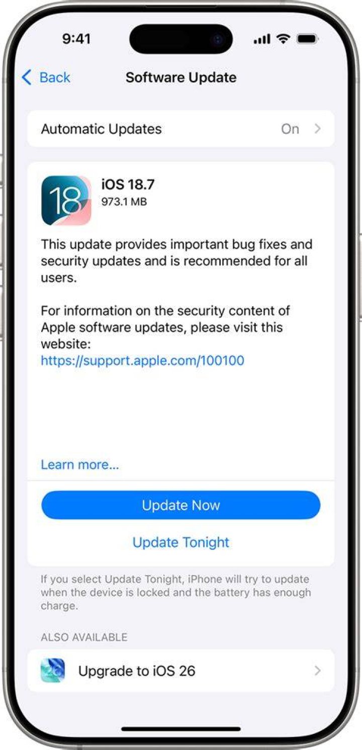 iphone software update updated