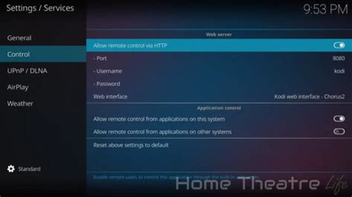 kodi remote control setup