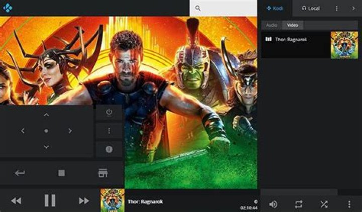 Kodi web interface - remote control