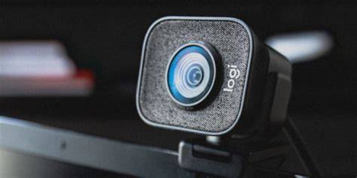 logi webcam attached to a screen