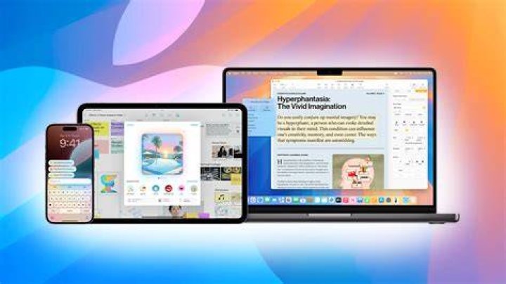 MacBook, iPad, and iPhone showing iCloud Drive documents