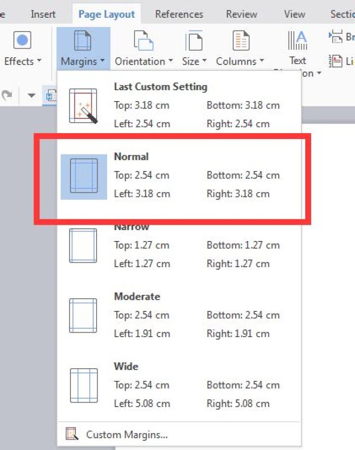 margins