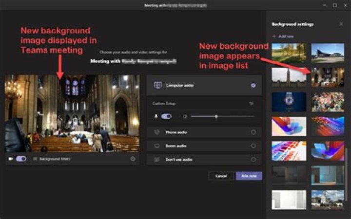 Microsoft Teams Background Settings Menu